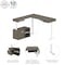 Bestar Bestar Viva 72W L-Shaped Standing Desk with Credenza in walnut grey 19850-35 - alternate 5